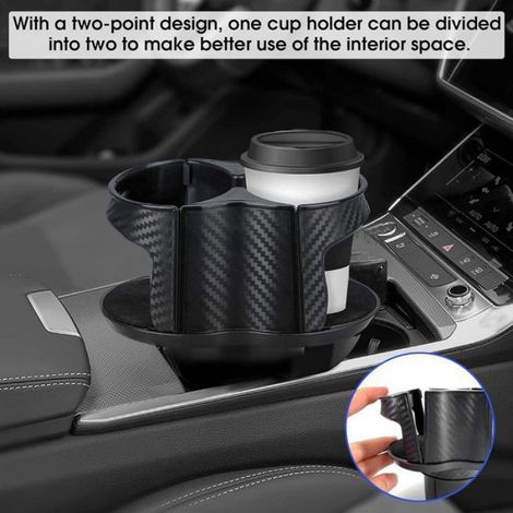 Porte-gobelet Multifonctionnel pour Voiture 2 en 1, Adaptateur D'extension De Porte-Boissons pour Voiture, Porte-Bouteilles Double R (1/5)