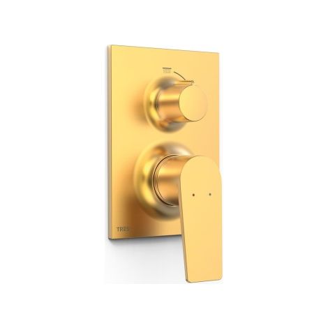 Pièce apparente pour boîtier encastré Rapid‑box 2 voies Project Or Mat 24K - TRES 22128110OM