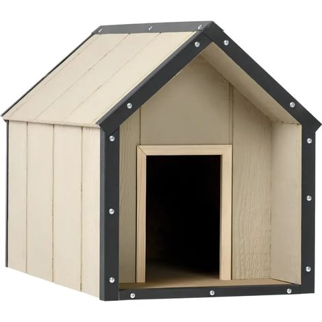 Cuccia per cani in legno LP SmartSide - Cuccia per cani di piccola taglia, 48 x 74 x H58 cm, Taglia S - TIMBELA M970-1 (1/4)