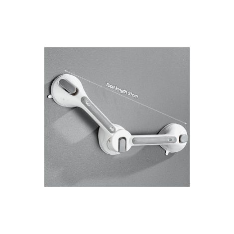 Barre d'appui antidérapante pour salle de bain, pour personnes âgées, ergonomique, avec 3 ventouses, angle réglable de 90° à 180°,Installation facile (1/5)