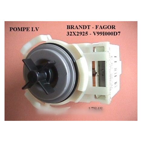 Pompe de vidange pour Lave-vaisselle BRANDT 32X2925