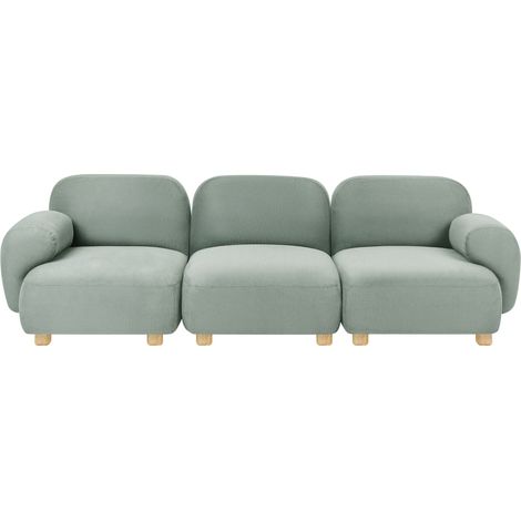 Modulsofa 3-Sitzer AMLI Stoff Hellgrün