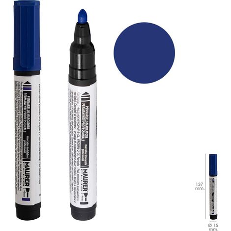 Rotulador Permanente Profesional Azul (1/3)