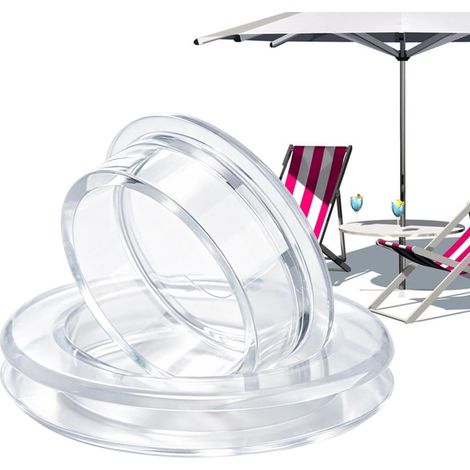 Anneau de trou de parapluie de table d'extérieur Avec Capuchon Silicone Flexible 5 Centimètres anneau à trou pour table parapluie de plage Pour café, plage, piscine, terrasse, deck, cour, jardin (1/5)