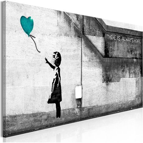 Quadro - There is Always Hope (1 Part) Narrow Turquoise - 120x40 (1/4)