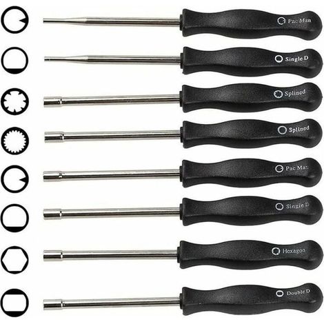 Set di 8 utensili per la regolazione del carburatore, cacciaviti per la pulizia e la riparazione del motore, adatti alla maggior parte dei motori a 2 tempi (1/4)