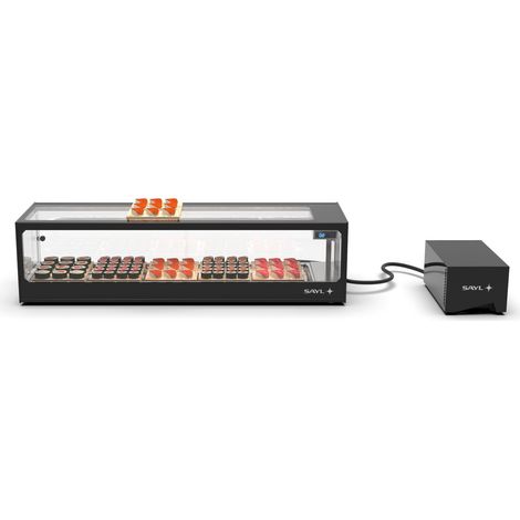 Vitrine Sushi Réfrigérée - 1190 x 380 x 300 mm - Sans Groupe de Réfrigérateur - SAYL
