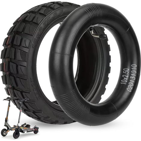 Pneu Tubeless 10X2.75-6.5 Pour Trottinette Electrique Urbanglide eCross Pro 2/Pro Boost, Kukirin G2 Master/Kukirin G3/Dualtron 3/Smartgyro Speedway/Rockway (1Pneu et 1Chambre à air)