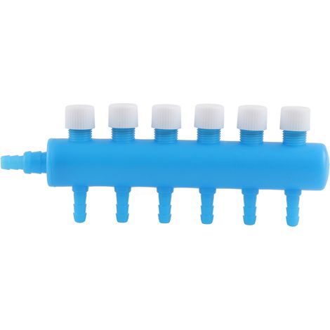 Vanne de Contrôle de Débit pour Aquarium en Plastique, Diviseur d'Air 6 Voies pour Pompe à Oxygène et Accessoires de Réservoir à Poissons (1/5)