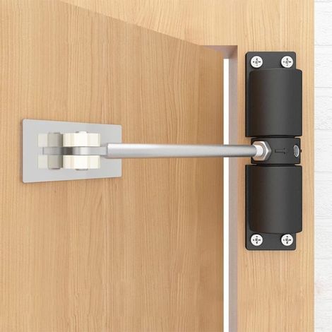 Automatic Door Closer, Door Spring Closer, Adjustable Zinc Alloy Automatic Door Closer for Living Room or Commercial Control Up to 40Kg, Come with Hex Key and Screws (1/5)