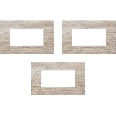 gloca Placche Plastica Compatibili Arké (3 Pezzi Legno Chiaro, 4 Posti) (1/4)