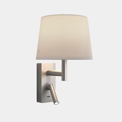 LedsC4 Metrica - Aplique de Pared LED 17.3W y 137lm con Luz Cálida 2700K. Diámetro 7cm. Estructura de Aluminio. Color Níquel (1/3)