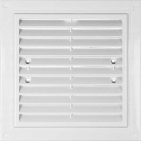 Rejilla de ventilación MWR de 205 x 205 mm con malla y soportes de montaje, color blanco MWR205X205 (1/3)