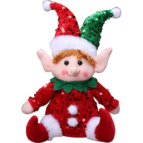 Assise de Noël  Figurine Assise à Paillettes, décoration de Vacances pour  Ornements de Table pour décorations de Noël, idéaux pour Les garçons, Les Filles et la Chambre des Tout-peti (1/5)