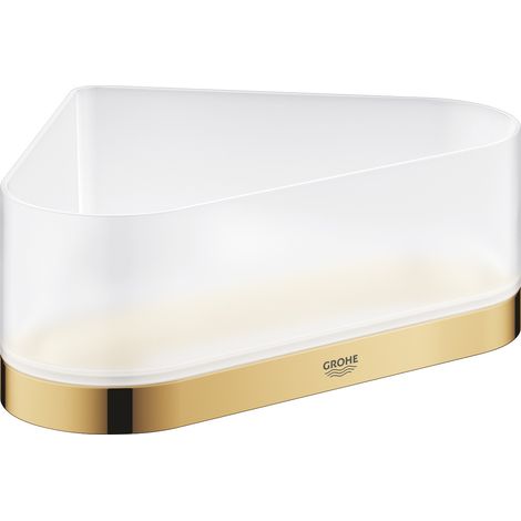 Grohe Selection - Tablette de douche, avec support, d'angle, verre/Cool Sunrise 41038GL0 (1/5)