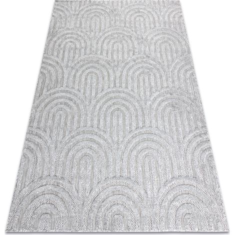 Teppich SANTO SISAL 0537 geometrisch grau grey 120x170 cm