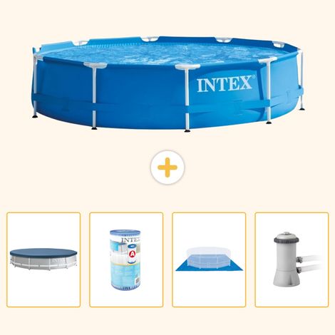 Intex Piscine Tubulaire Ronde - 366x76 cm - 5-pièces  S167 (1/5)