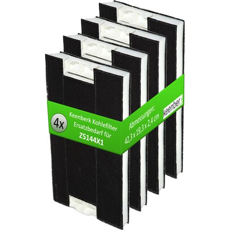 Super Sparset 4 Stück Aktivkohlefilter für Neff Z5144X1 Dunstabzugshauben-Zubehör