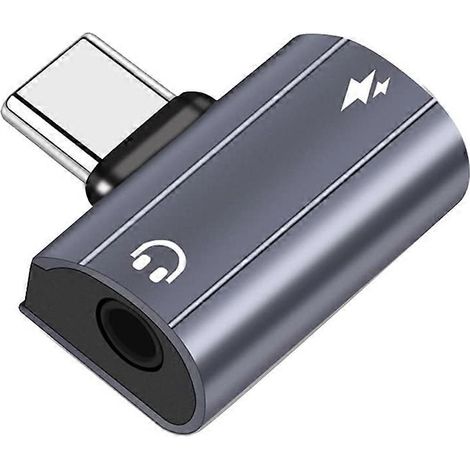 2-in-1 Kopfhörer-Konverter-Adapter, USB-C auf 3,5-mm-Klinkenstecker und Ladegerät mit 60-W-PD-Schnellladefunktion für Samsung S22 und S21 (1/5)