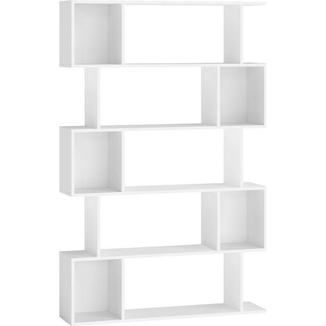 Libreria a 5 ripiani 24 x 90 x 159 cm con scomparti aperti per soggiorno camera da letto ufficio marrone rustico 120004272