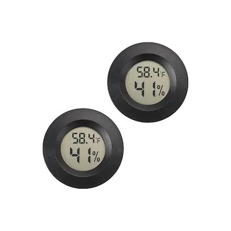 Mini thermo-hygromètre numérique intérieur/extérieur, lot de 2. Mesure humidité et température °C/°F, parfait pour reptiles, serre et cave. (1/5)