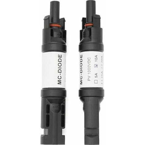 Connecteur MC-4 avec diode, 10A/15A/20A, ensemble, pour panneaux solaires, BGHYHYHI, étanche, plastique PPO (1/5)