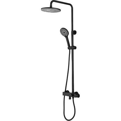 Regendusche mit Duscharmatur WEZER BIC16-20-BLACK (1/2)
