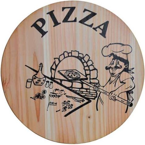Plateau Pizza Sapin Naturel 33 Cm (1/3)