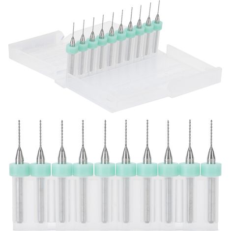10 Mèches de Forage Miniatures pour Horlogerie, Réparation de Smartphone et Travail du Bois - Diamètre 0.6mm (1/5)