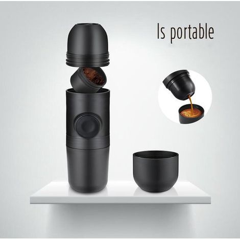 Cafetera espresso portátil - Cafetera de viaje - Funcionamiento manual con mecanismo de pistón (1/5)