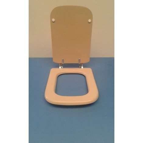 Sedile copriwater per serie conca color visone cerniera cromo compatibile - seba (1/2)