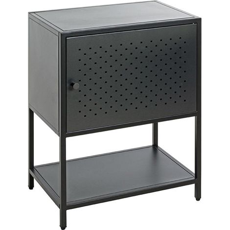 Table de Chevet Design "Boston" 60cm Noir (1/5)