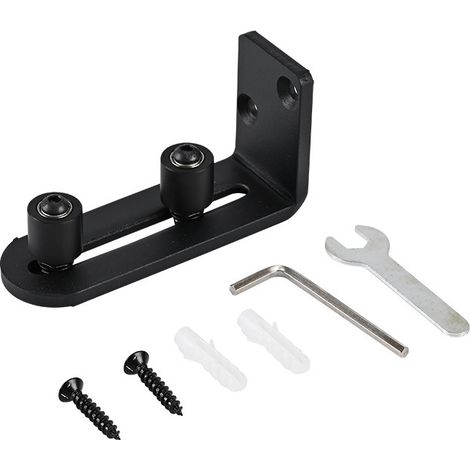 Riel deslizante con tope antivibración para puerta, accesorio metálico estable con guía de suelo. (1/4)