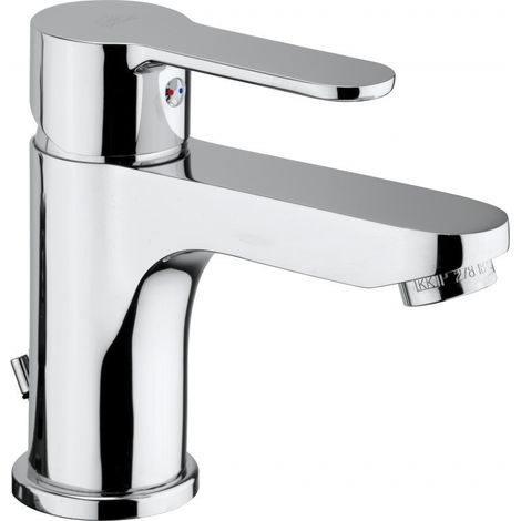 Mitigeur Lavabo Bleu Vidange Automatique 1" 1/4 Flex Inox Chrome (1/8)
