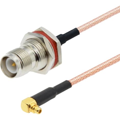 Pigtail mmcx-Stecker RA / TNC-RP-Buchse BH RG316 1m