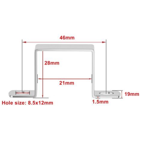 QORVA-Lot de 12 colliers de serrage carrés en acier inoxydable 304 avec vis, 20 x 30 mm (1/4)