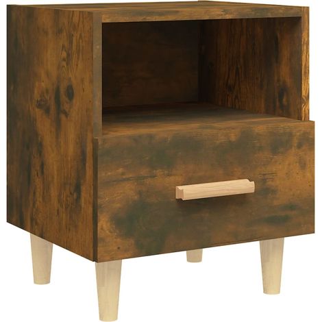 vidaXL Comodino Rovere Fumo 40x35x47 cm (1/5)