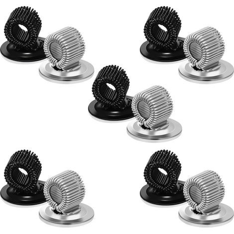 10pièces Lot de Porte-stylos Adhésifs Métal avec Boucle à Ressort Réglable Clip Stylo Autocollant pour Carnet Agenda Tableau et Bureau Organisateur Pratique pour Stylos de Toutes (1/5)