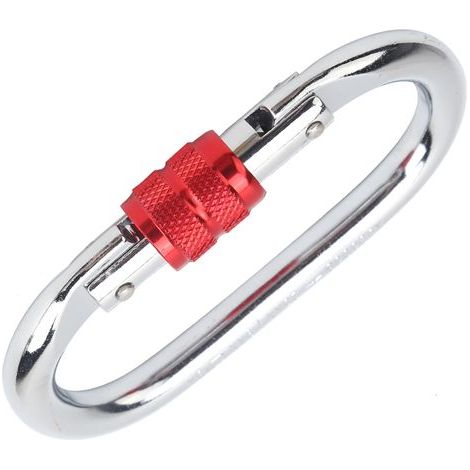 Mousqueton d'escalade en acier inoxydable, Boucle de sécurité O 25KN pour via ferrata et équipement outdoor