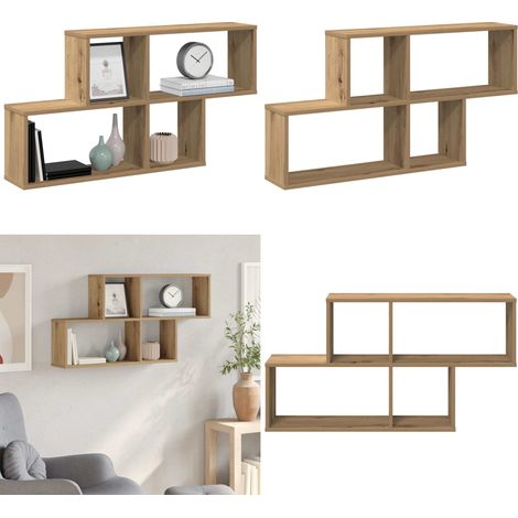 vidaXL Wandregal Artisan-Eiche 100x18x53 cm Holzwerkstoff (1/5)