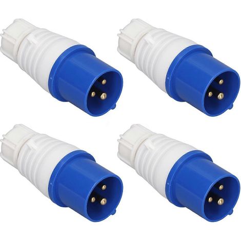 Stück Industriestecker, 3-polig, 16 A, IP44 wasserdicht, Ersatzsteckdosen aus PP und Messing, 220–250 V