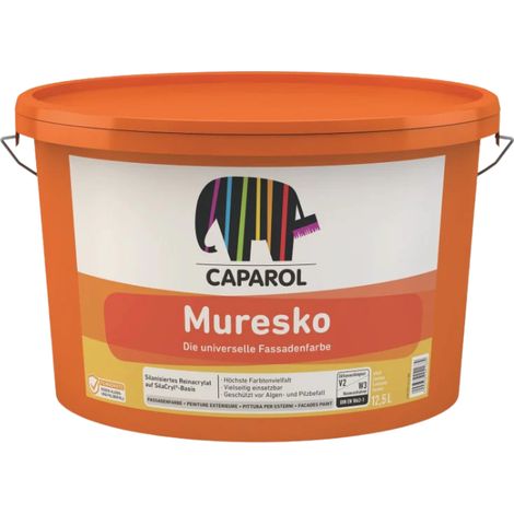Caparol Muresko Exterior Masonry Paint - White - 2.5 Litre
