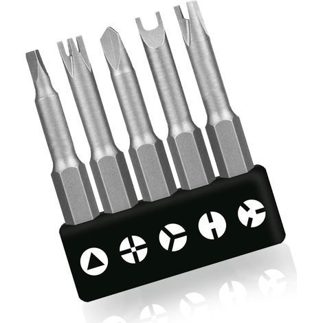 Lot de 5 tournevis spéciaux en forme de U 50 mm Type Y Intérieur cruciforme Tournevis à trois points Embouts de vissage (1/5)
