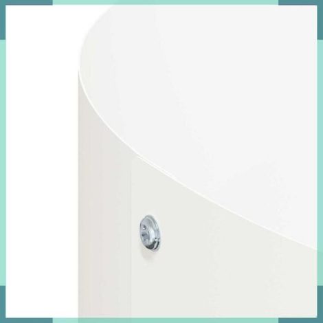 873608 Anneau de jardinière Blanc 40 x 40 x 20 cm Acier laminé à froid (1/5)
