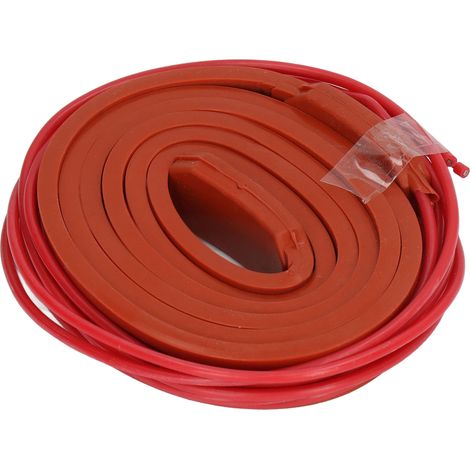 Bande chauffante en silicone étanche, souple et isolante pour tuyaux d'huile, 15 x 1000 mm, 40 W, 12 V CC (1/5)