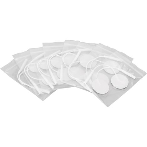 16 électrodes auto-adhésives réutilisables rondes 1,2 pouces (2 mm / 0,08 po) pour appareil TENS – coussinets de remplacement (1/5)