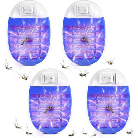 4-teiliges Mückenschutzlampen-Set, UV-Mückenschutzlampe, professioneller und effizienter elektrischer Mückenschutz mit Nachtlicht (1/4)