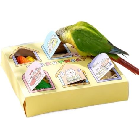 pour Cage d'Oiseaux Conure Calopsitte Bois Recherche de Nourriture À Mâcher (1/5)