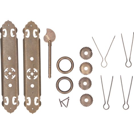 Poignée de porte de style chinois rétro, barre droite creuse, quincaillerie pour tiroir et placard (1/5)