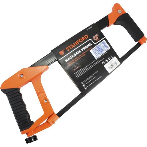 STANFORD arco sierra acero 12p 2 manos reforzado , Arco de aluminio reforzado para hoja de sierra 12 pulgadasUso fontanería, carpintería, hogar y bricolajeCuerpo de acero y (1/4)